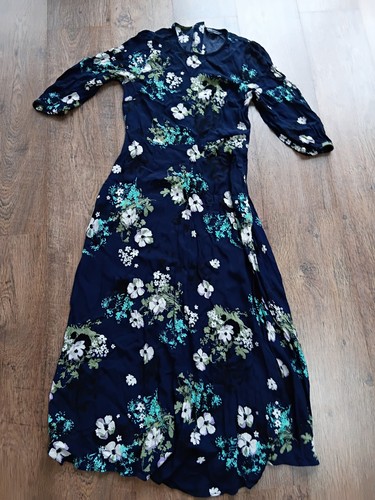 Navy blue floral dress - navy,