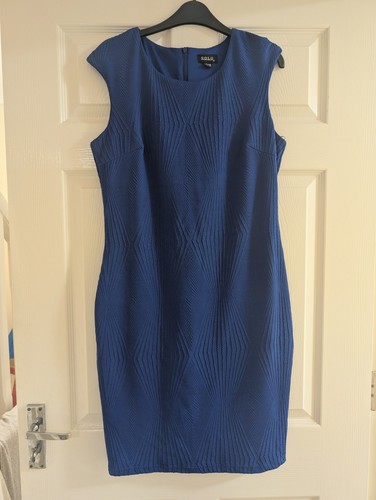 Solo blue textured dress size - solo,