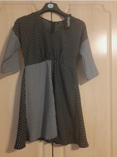 Black white dress size - ,