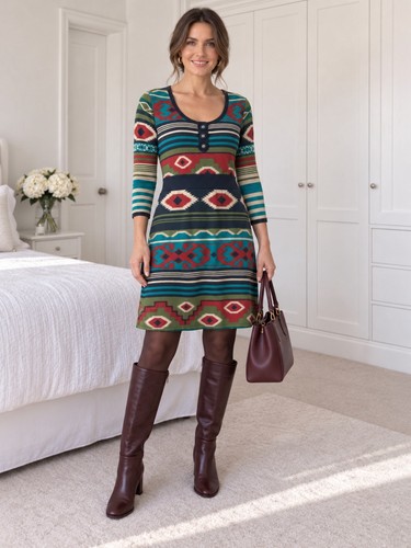 Yumi multicoloured aztec - multicoloured,