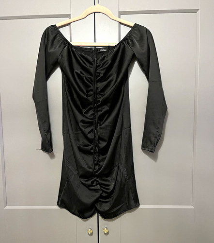 Boohoo black satin - boohoo,