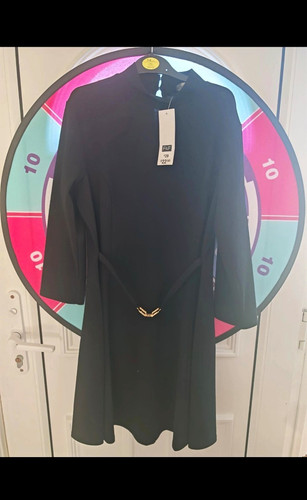 Black fit flare round - fit,
