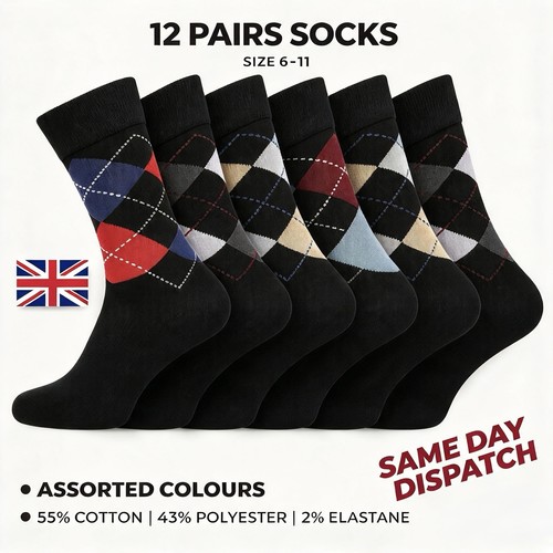 Pairs men argyle dress - 12, men's