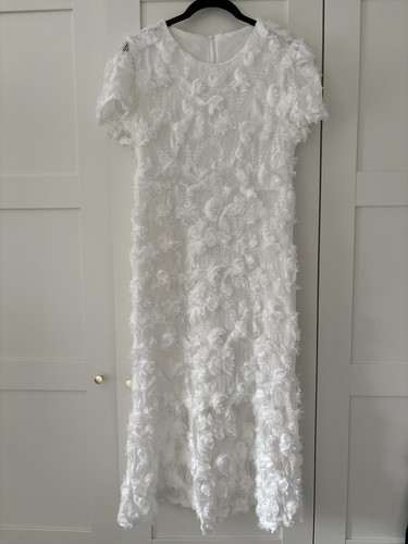 White textured short sleeve - textured,