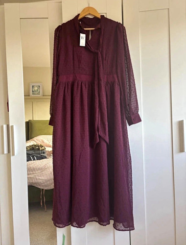 Wallis purple chiffon midi - wallis,