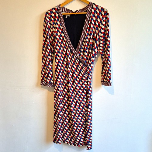 Hobbs geometric wrap dress - geometric,