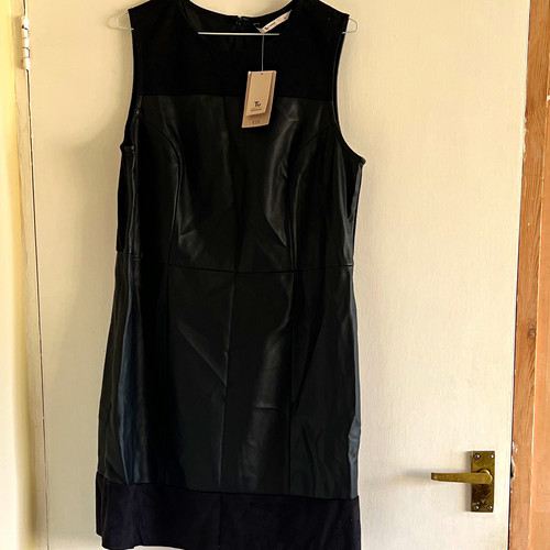 Black faux leather - black,
