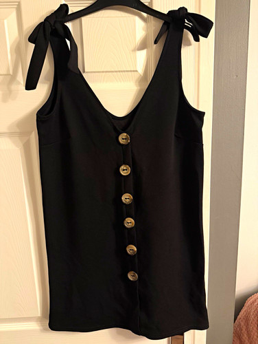 Boohoo black neck strappy - v-neck,