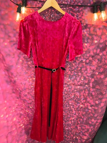 Pink y2k velvet - velvet, midi