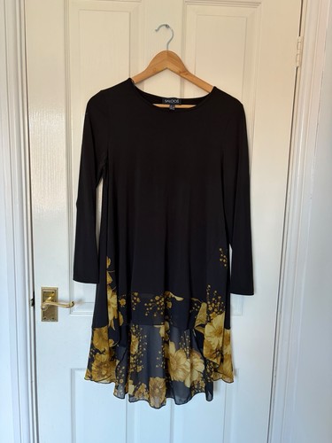 Saloos black gold floral - &,