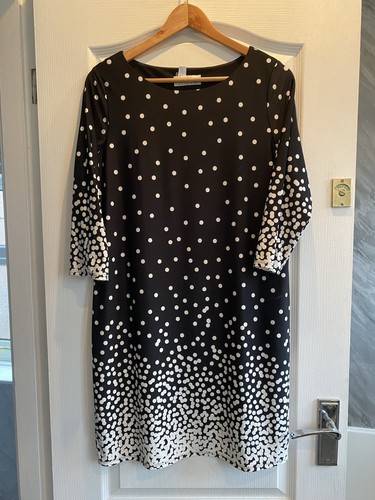 Wallis black polka dot dress - polka,