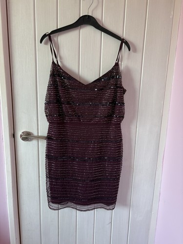 New look burgundy beaded party - new,