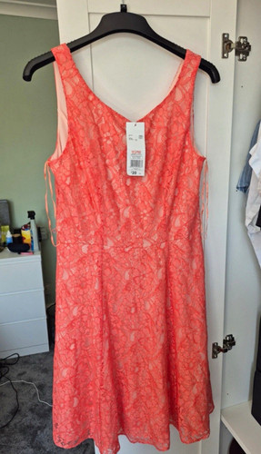 Coral floral lace v neck - f&f, v-neck