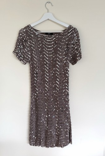Sequined crochet dress - sequined,