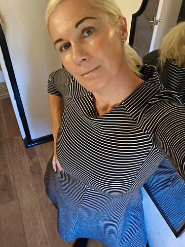 Navy white striped - m&s, navy/white