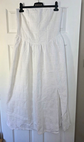 White strapless embroidered - tu,