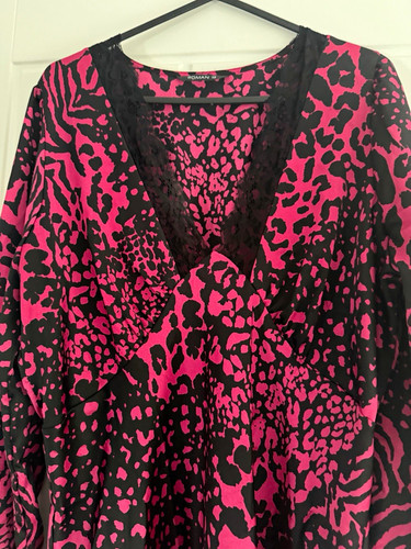 Roman size pink black - 12, pink/black