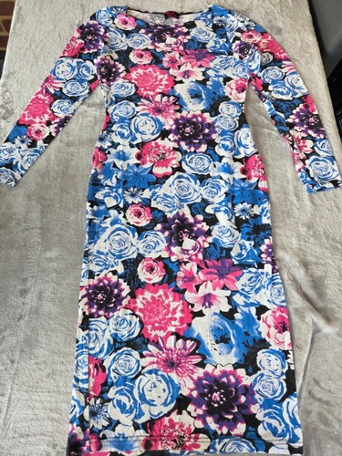 Floral long sleeve bodycon - floral,
