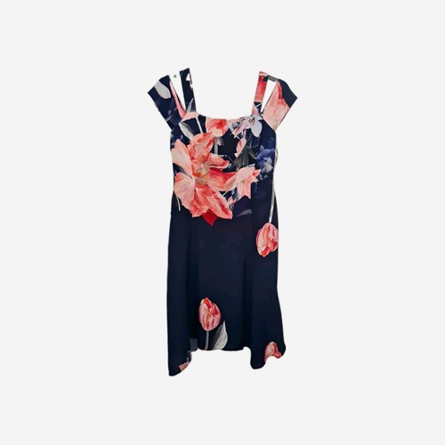 Coast navy pink floral - navy,