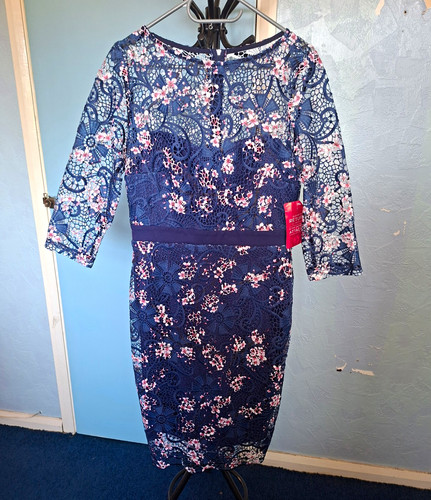 Paper dolls navy - floral, lace