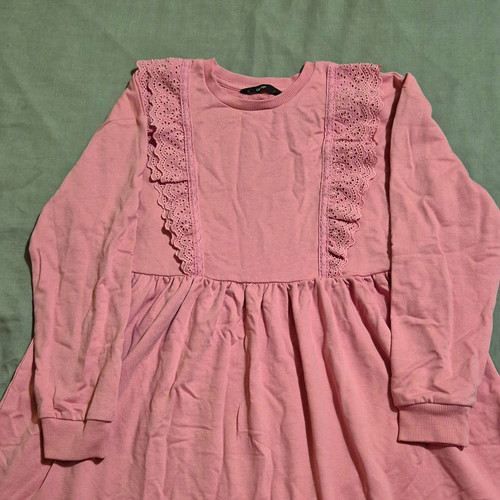 Pink smock dress round - smock,