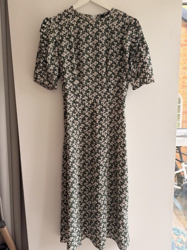 Paris floral green midi - floral,