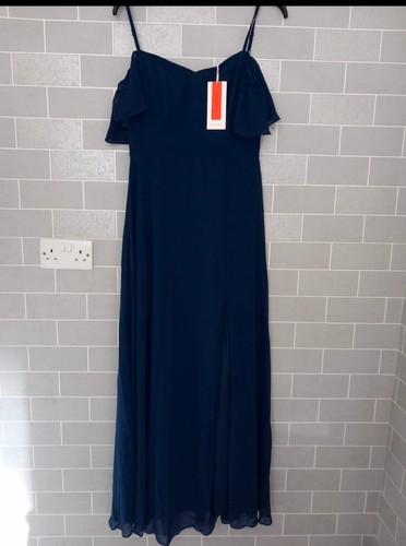 Navy long evening dress - long,