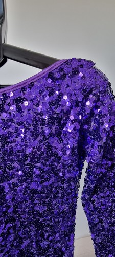 Purple sequin mini dress - sequin,
