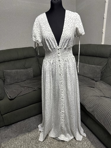 Boohoo white black polka - boohoo, dot