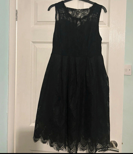 Black lace line dress 12 - a-line,