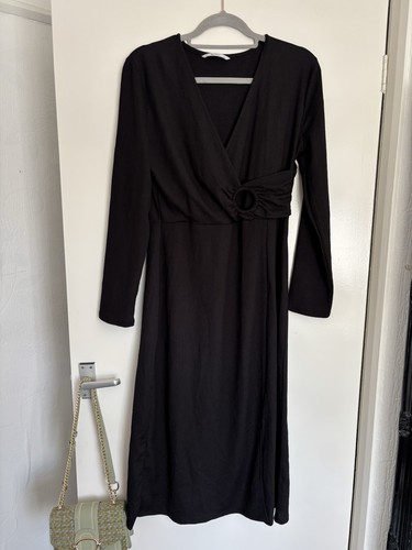 Black long sleeve - long, textured