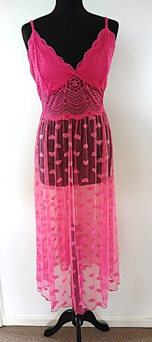 Pink lace heart print - lace,