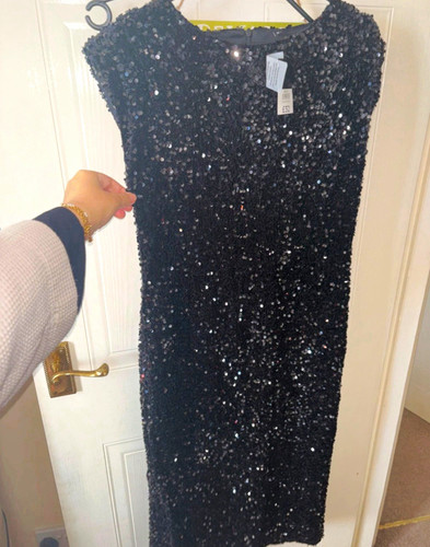 Peacocks black sequin midi - peacocks,