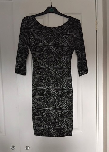 New look black silver glitter - look,