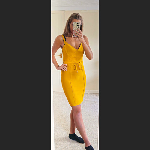 Boohoo mustard neck strappy - mustard,